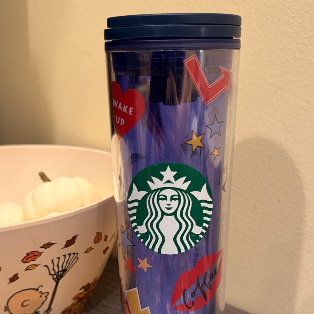 2020 STARBUCKS GRAFFITI BACK TO SCHOOL PLASTIC TUMBLER 16 oz NWT
